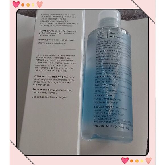 BNIB~Murad Clarifying Toner~Full Size~6 oz. Bottle - Picture 2 of 2